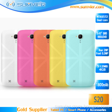 5.5" Mtk6572 Dual Core 512MB+4GB Android 4.2 Cellphone (s20)